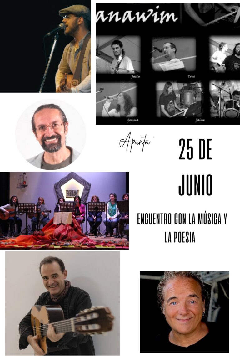 Encuentro con la música y la poesía: 25 de junio a las 19 horas en Madrid