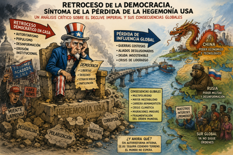 EL RETROCESO DE LA DEMOCRACIA  Síntoma de la pérdida de hegemonía USA