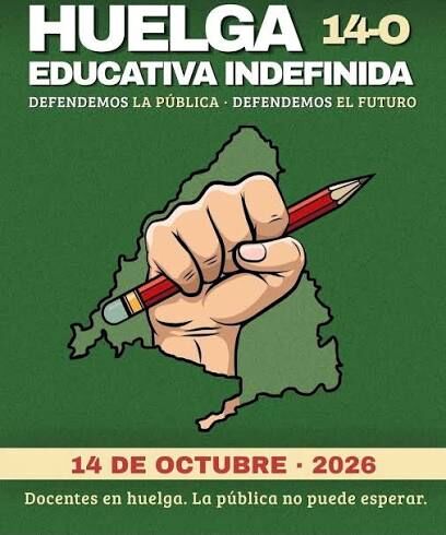 Cartel huelga educativa indefinida
